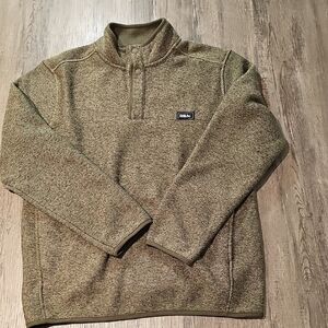 Eddie Bauer Men's Olive Zip-Up Sweater